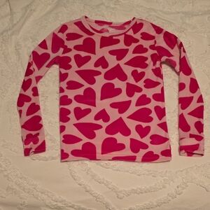 Cat & Jack Pink Heart Long Sleeve Top Size 10 (girl) (#9)